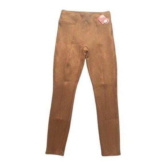 Spanx Faux Suede Rich Caramel Leggings - Picture 5 of 11